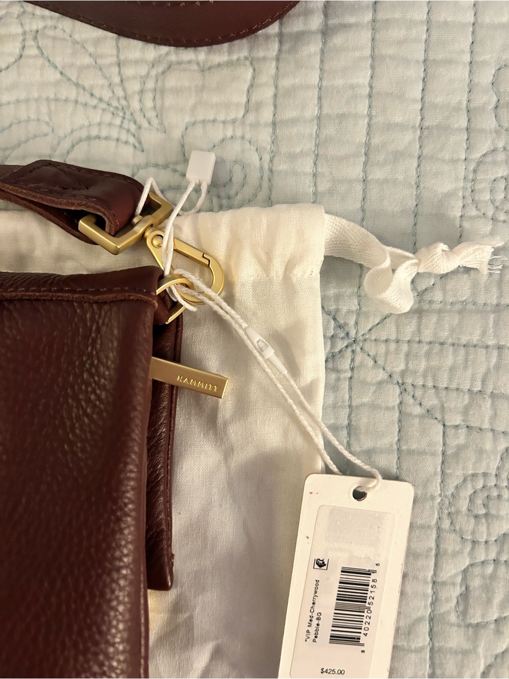 Hammitt Medium VIP cherrywood red pebbled leather crossbody purse, new with tags - Picture 7 of 16